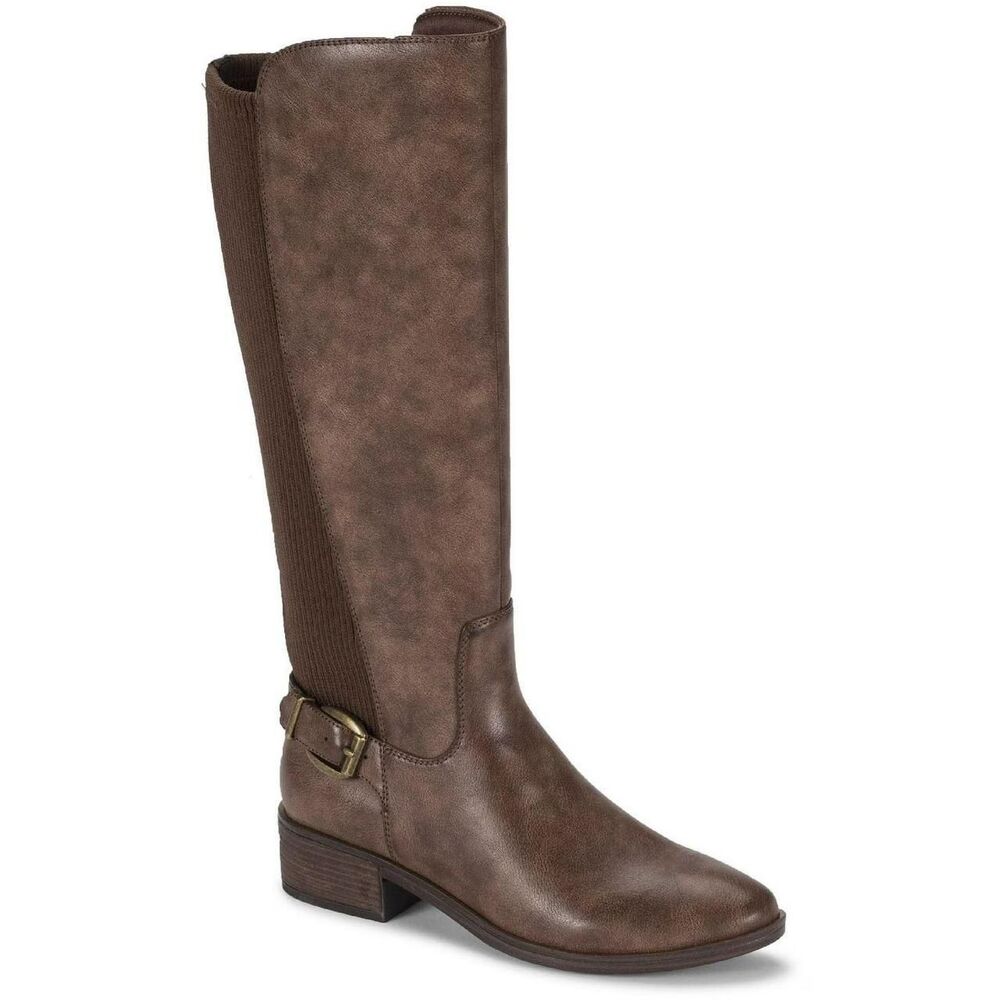 NWT Baretraps Mckayla Brown Faux Leather Wide Calf Knee-High Boots US 7 - Picture 1 of 8